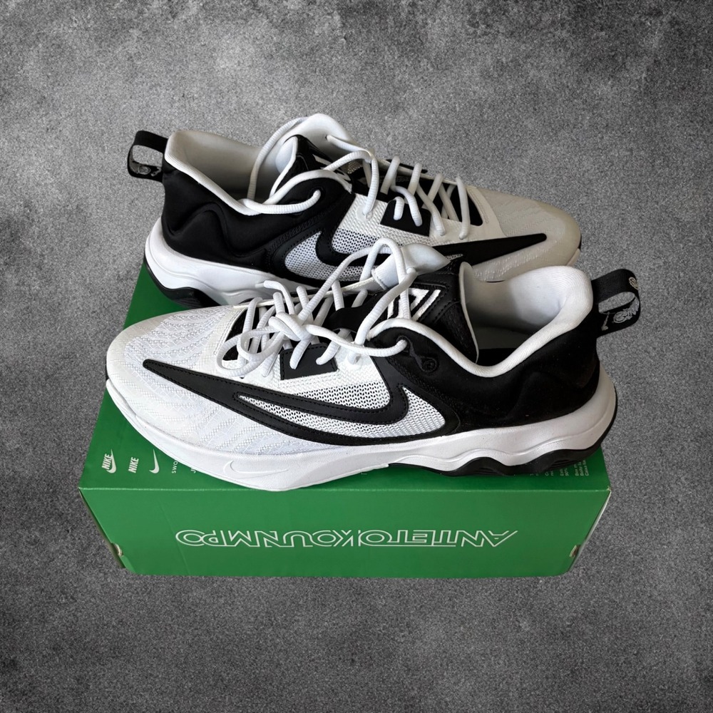 Nike Giannis Immortality 3 Basketball Shoes Mens 12 White Black DZ7533-100 EX